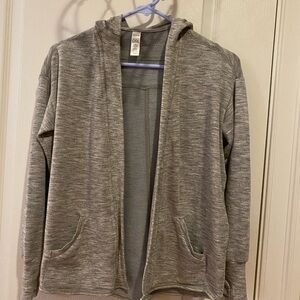 Athleta Girl Gray Hooded Cardigan